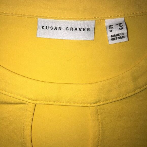 𝅺nwot Womens XSmall Petite Susan Graver SS Keyhole Blouse - Picture 3 of 8